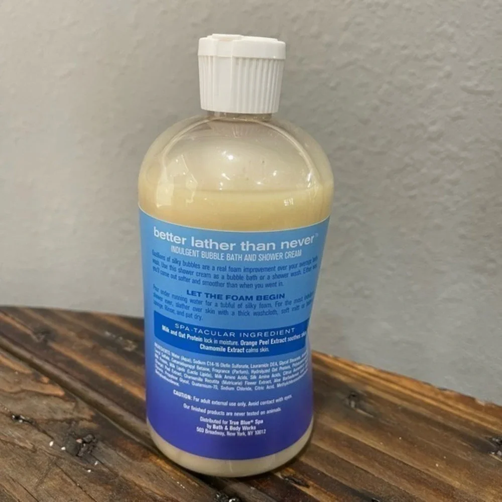 Bath Body Works True Blue Spa‎ Better Lather Than Never Bubble Bath Cream 16 oz
